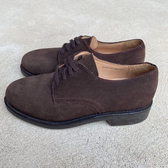 NEW Polo Ralph Lauren brown suede goodyear welt derby shoes - Picture 3 of 7